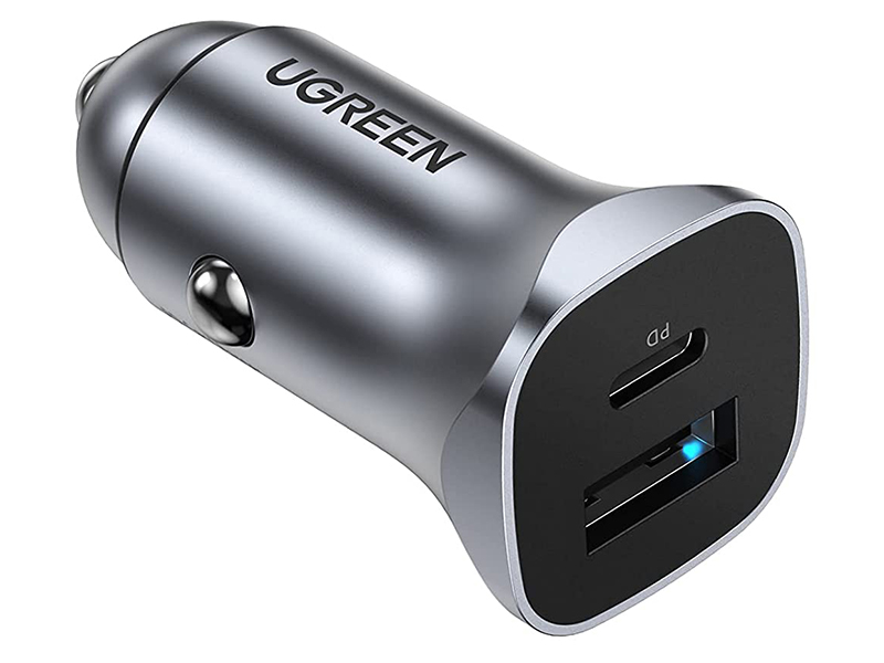 

Зарядное устройство Ugreen CD130 USB-C PD + USB-A QC 20W Silver 30780, CD130