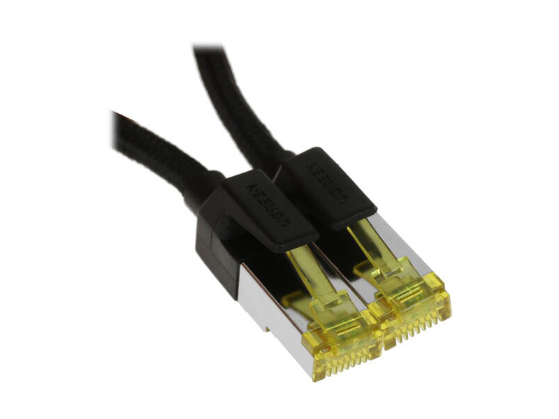 Сетевой кабель Ugreen NW150 F/FTP cat.7 RJ45 2m Black 80423