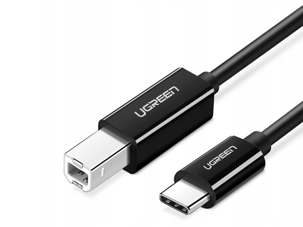 

Аксессуар Ugreen US241 USB Type-C - USB-B 2.0 3m Black 80812, US241