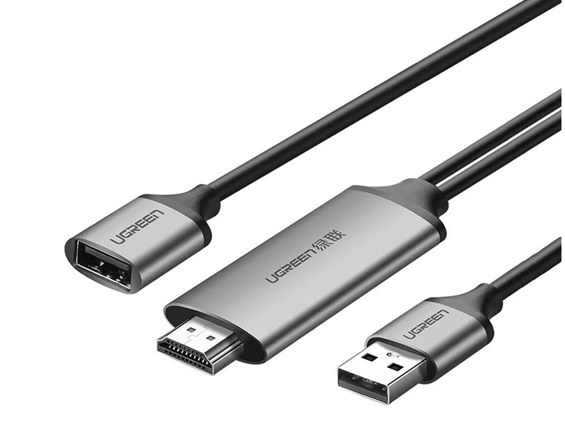 

Аксессуар Ugreen CM151 USB - HDMI 1.5m Grey 50291, CM151