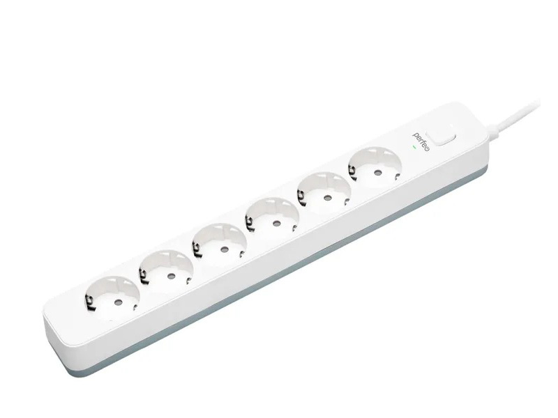 

Сетевой фильтр Perfeo Power Stream 6 Sockets 5m White PF_C3973, Power Stream PF_C3973