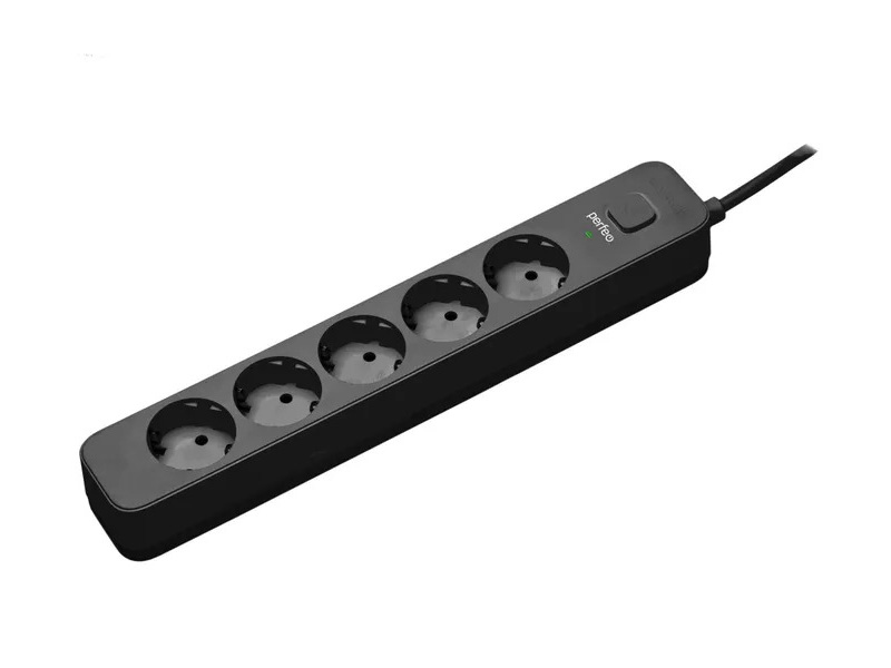

Сетевой фильтр Perfeo Power Stream 5 Sockets 3m Black PF_C3966, Power Stream PF_C3966