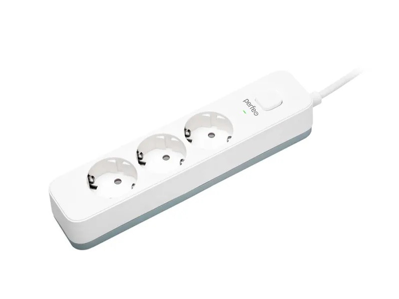 

Сетевой фильтр Perfeo Power Sream 2500W 3 Sockets 1.5m White PF_C3936, PF_C3936