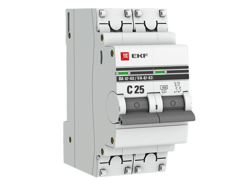 Автоматический выключатель EKF Proxima mcb4763-2-25C-pro
