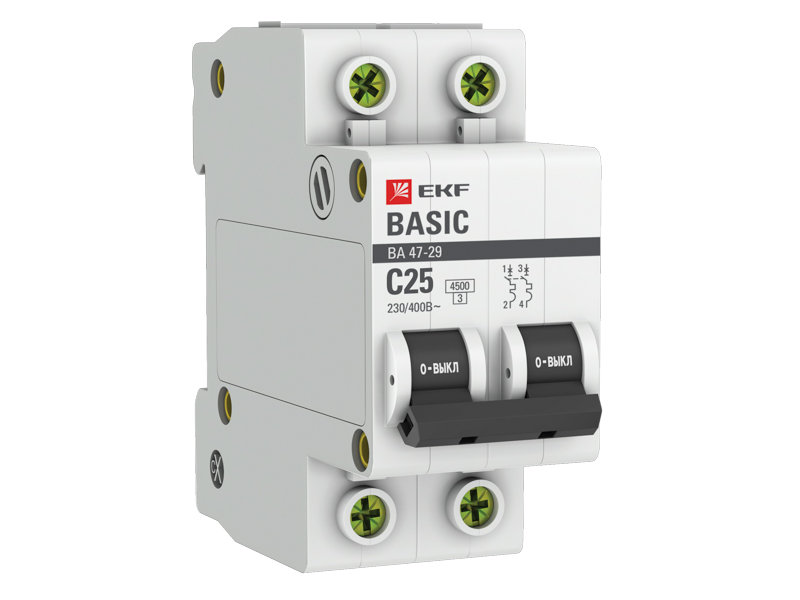 Автоматический выключатель EKF Basic mcb4729-2-25C