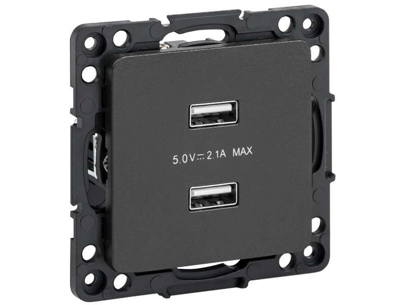 

Розетка EKF Proxima Стокгольм USB Black EZR16-028-10-2USB, EZR16-028-10-2USB