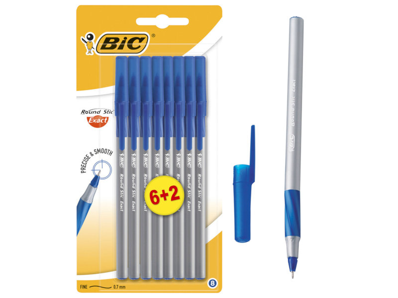 

Ручки шариковые Bic Round Stic Exact 6+2шт 932862, 932862