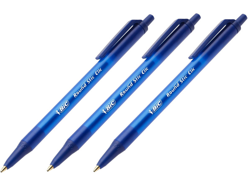 

Ручки шариковые Bic Round Stic Clic 3шт 926374, 926374