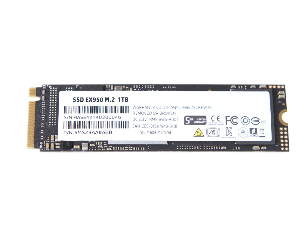 

Твердотельный накопитель HP EX950 Series 1Tb 5MS23AA#ABB, 5MS23AA#ABB