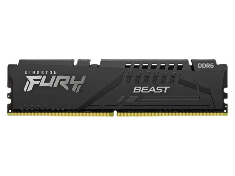 Модуль памяти Kingston Fury Beast Black DDR5 DIMM 5200MHz PC-41600 CL40 - 8Gb KF552C40BB-8 оперативная память kingston ddr4 8gb 2x4gb 2666mhz fury beast black kf426c16bbk2 8