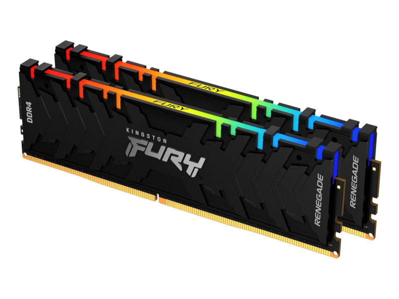 фото Модуль памяти kingston fury renegade rgb ddr4 dimm 3200mhz pc-25600 cl16 - 32gb kit (2x16gb) kf432c16rb1ak2/32