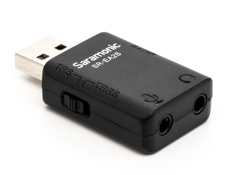 фото Адаптер saramonic trs/trrs - usb-a sr-ea2s