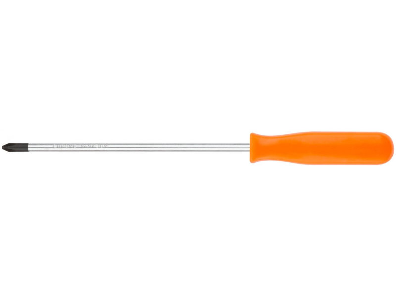 Отвертка FIT Отвертка пласт.оранжевая ручка, CrV 6х150 мм крест РН 2