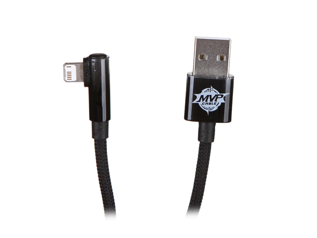 

Аксессуар Baseus MVP 2 Elbow-Shaped USB - Lightning 2.4A 1m Black CAVP000001, CAVP000001