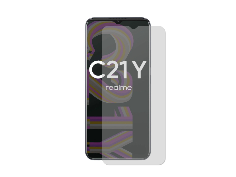 

Гибридное защитное стекло Krutoff для Realme C21Y Антишпион 267131, Realme C21Y