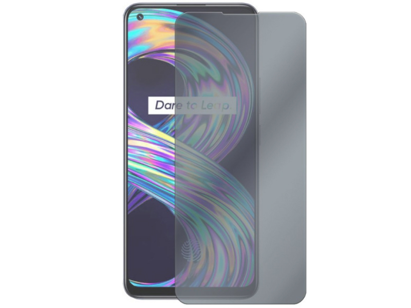 

Гибридное защитное стекло Krutoff для Realme 8 Антишпион 267124, Realme 8