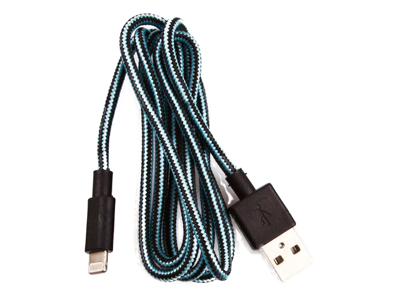 Аксессуар Liberty Project USB - Lightning 1m Light Blue-Black SM001587