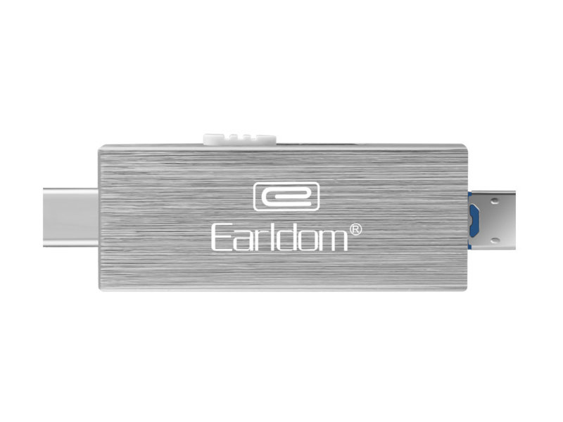 Карт-ридер Earldom Type-C/MicroUSB - microSD + OTG Silver 0L-00055091 ET-OT24