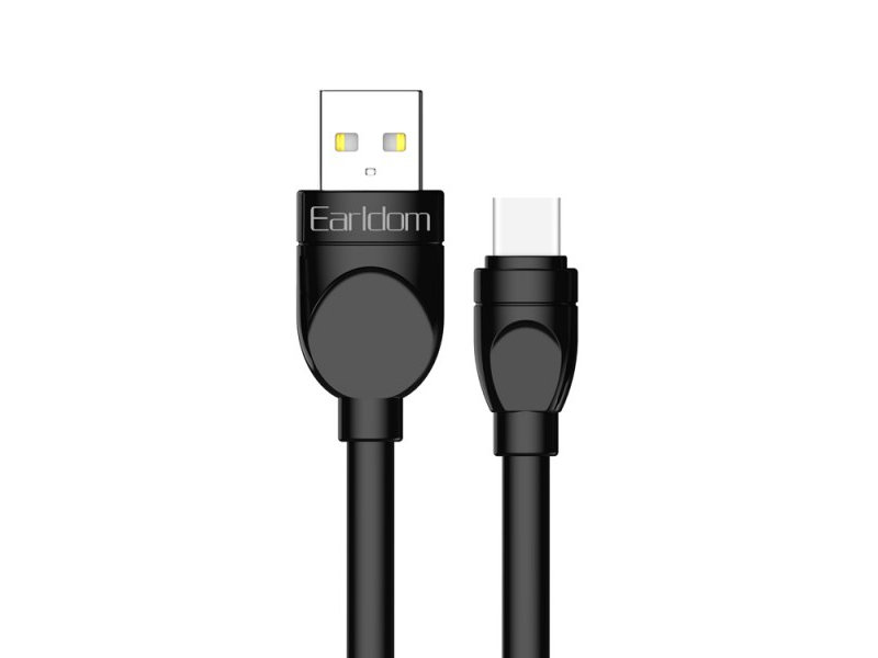 

Аксессуар Earldom EC-108C USB - Type-C 2.4A 1m Black 0L-00050729, EC-108C