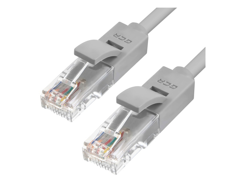 фото Сетевой кабель gcr utp 24awg cat.5e rj45 t568b 15.0m grey gcr-lnc03-15.0m