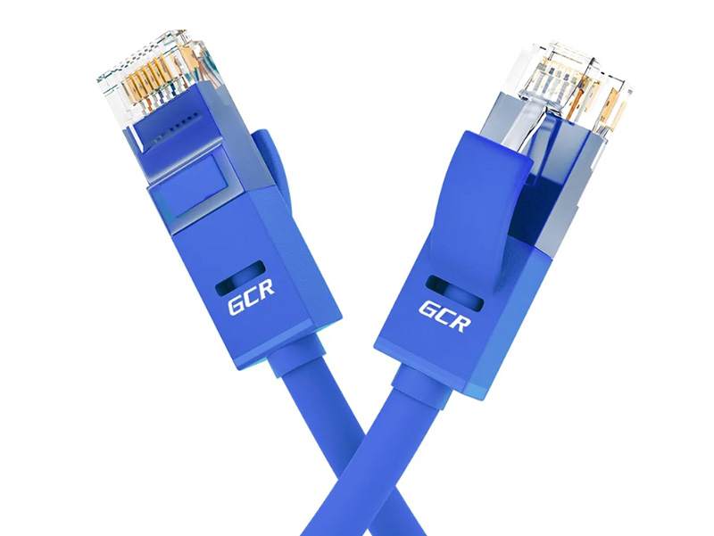 фото Сетевой кабель gcr utp 24awg cat.5e rj45 t568b 3.0m blue gcr-lnc01-3.0m