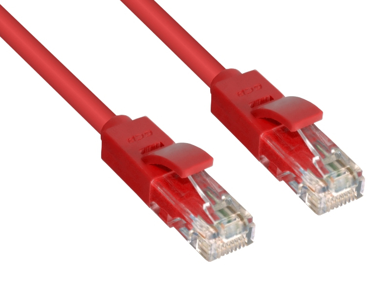 фото Сетевой кабель gcr utp 24awg cat.5e rj45 t568b 3.0m red gcr-lnc04-3.0m