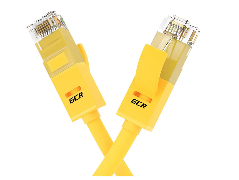 фото Сетевой кабель gcr utp 24awg cat.5e rj45 t568b 40.0m yellow gcr-lnc02-40.0m