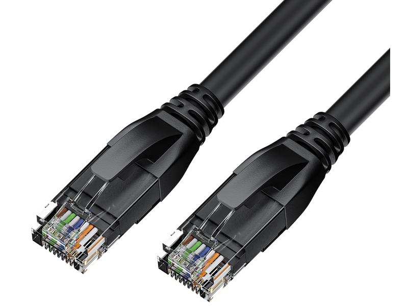 фото Сетевой кабель gcr prof utp 24awg cat.5e rj45 t568b 0.15m black gcr-53527