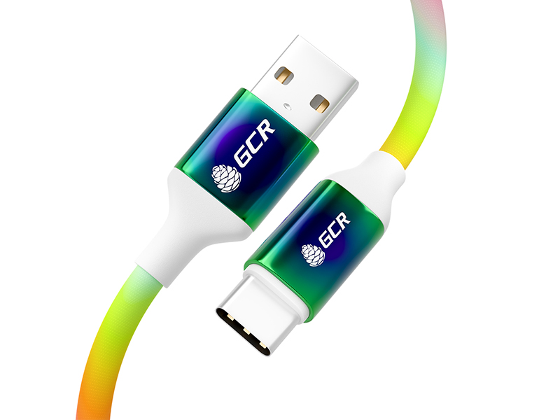 

Аксессуар GCR USB - USB Type-C 1.2m Gradient GCR-53982, GCR-53982