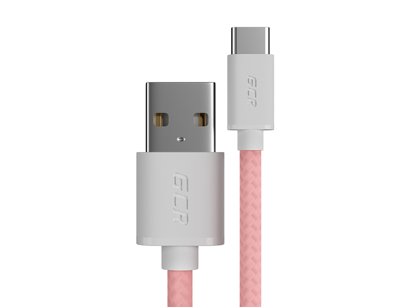 

Аксессуар GCR QC USB Type-C 1.5m Pink GCR-54278, GCR-54278