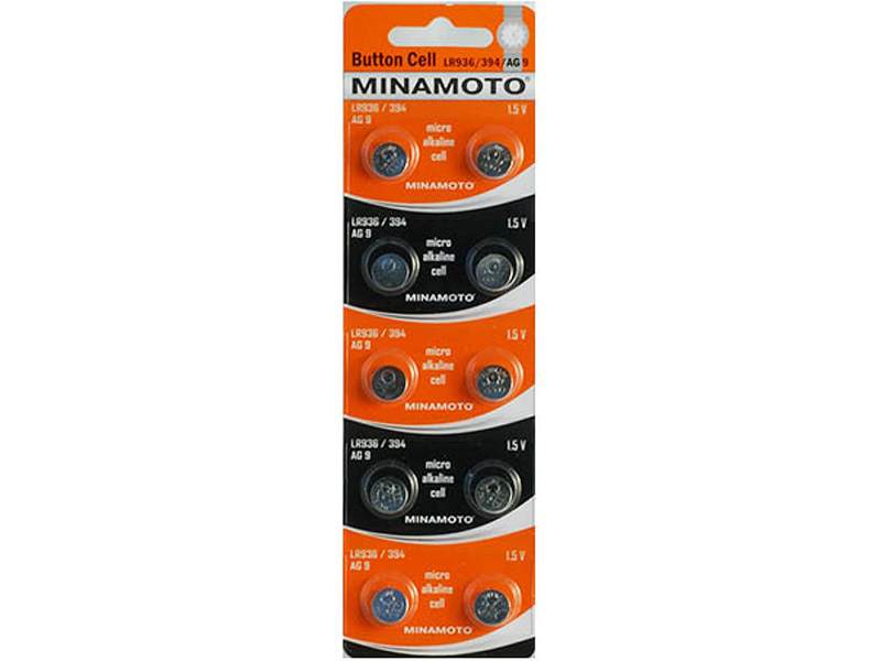 

Батарейка LR936 - Minamoto AG9 LR936/10BL (10 штук), MM AG9 LR936/10BL