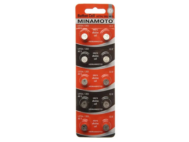 

Батарейка LR754 - Minamoto AG5 LR754/10BL (10 штук), MM AG5 LR754/10BL