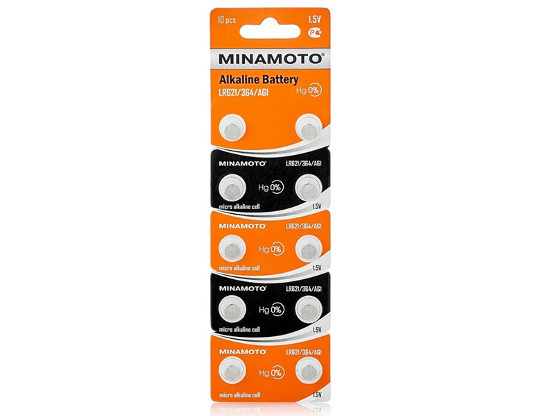 Батарейка LR621 - Minamoto AG1 LR621/10BL (10 штук) батарейка lr621 robiton standard r ag1 0 bl5 5 штук 16945