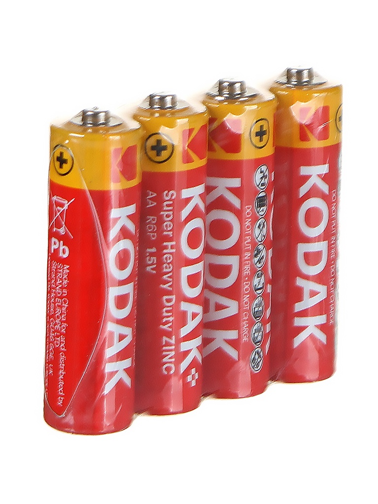 Батарейка AA - Kodak R6/4SH Super Heavy Duty (4 штуки) батарейка kodak ааа супер r03 4 bl солевые