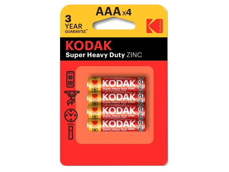 

Батарейка AAA - Kodak R03/4SH Super Heavy Duty (4 штуки), KD R03/4SH