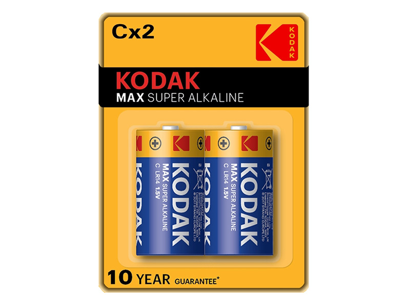 

Батарейка C - Kodak LR14/2BL Max Super Alkaline (2 штуки), KD LR14/2BL MAX