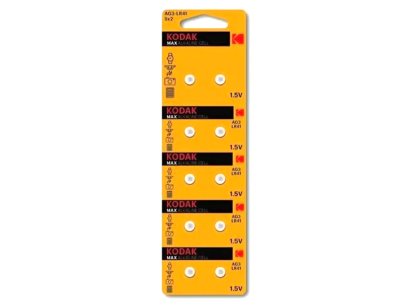 

Батарейка LR41 - Kodak AG3/10BL (10 штук), KD AG3/10BL