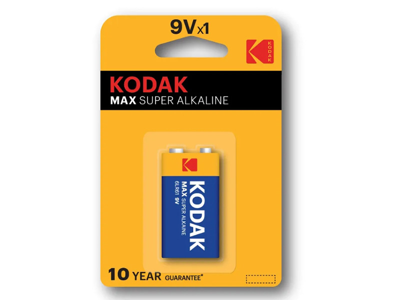 Батарейка Крона - Kodak 6LR61/1BL Max Super Alkaline (1 штука) батарейка крона kodak 6lr61 1bl max super alkaline 1 штука