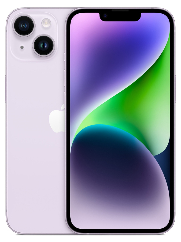 Сотовый телефон Apple iPhone 14 128 ГБ, Dual: nano SIM + eSIM, фиолетовый apple iphone 14 256gb фиолетовый dual sim