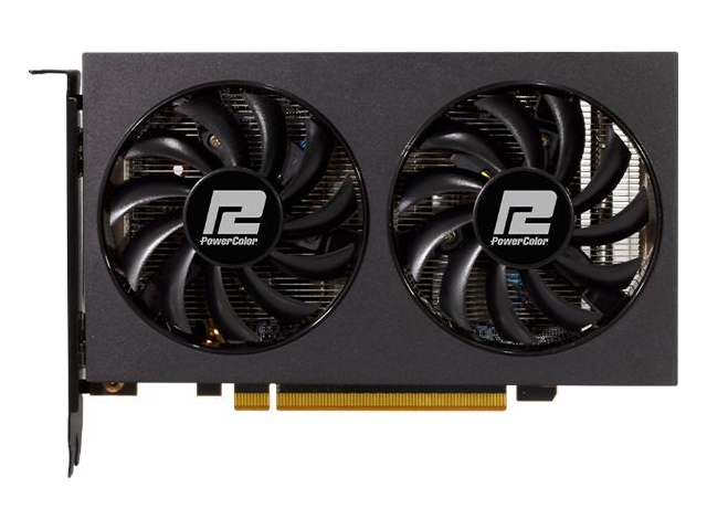 фото Видеокарта powercolor amd radeon rx 6500 xt fighter oc 4gb 2610mhz pci-e 4096mb 14400mhz 64 bit dp hdmi axrx 6500xt 4gbd6-dh/oc