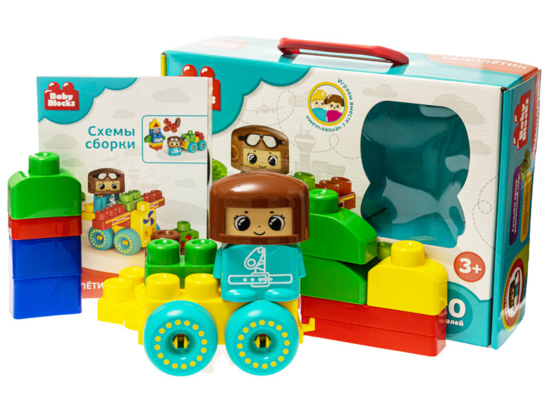 

Конструктор Десятое Королевство Самолетик Baby Blocks 20 дет. 03911, Самолетик