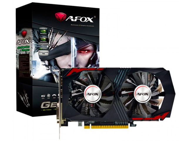 фото Видеокарта afox geforce gtx 1050 ti 4gb 1290mhz pci-e 4096mb 128-bit dvi hdmi dp atx dual fan af1050ti-4096d5h5-v2