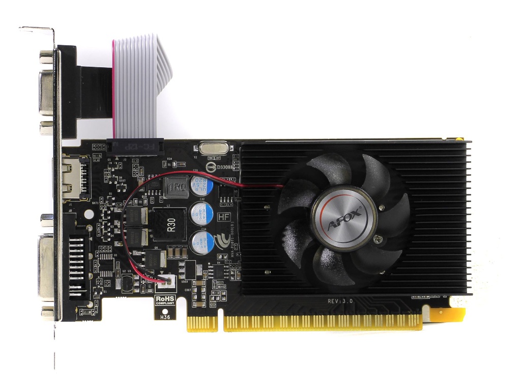 Видеокарта Afox Geforce GT220 625Mhz PCI-E 1024Mb 1600Mhz 128 bit VGA DVI HDMI AF220-1024D3L2 afox gt 240 1gb ddr3 af240 1024d3l2 v2