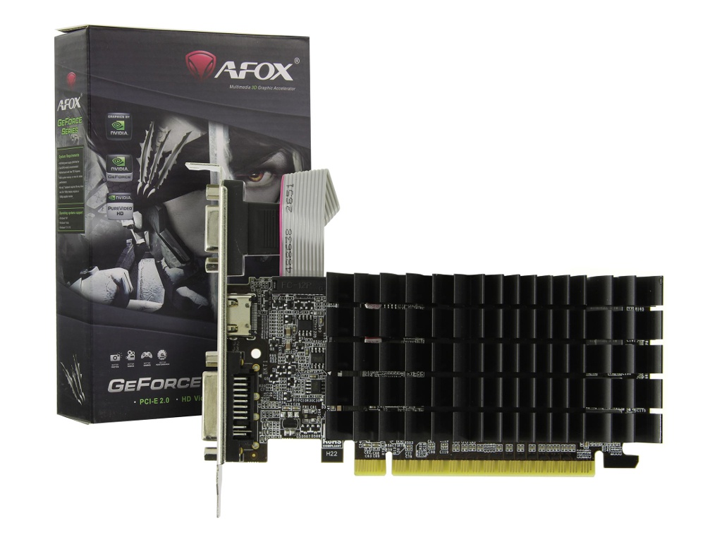 Видеокарта Afox Geforce G210 450Mhz PCI-E 1024Mb 1040Mhz 64 bit VGA DVI HDMI AF210-1024D3L5-V2 видеокарта afox geforce g210 lp 1024mb af210 1024d3l5 v2