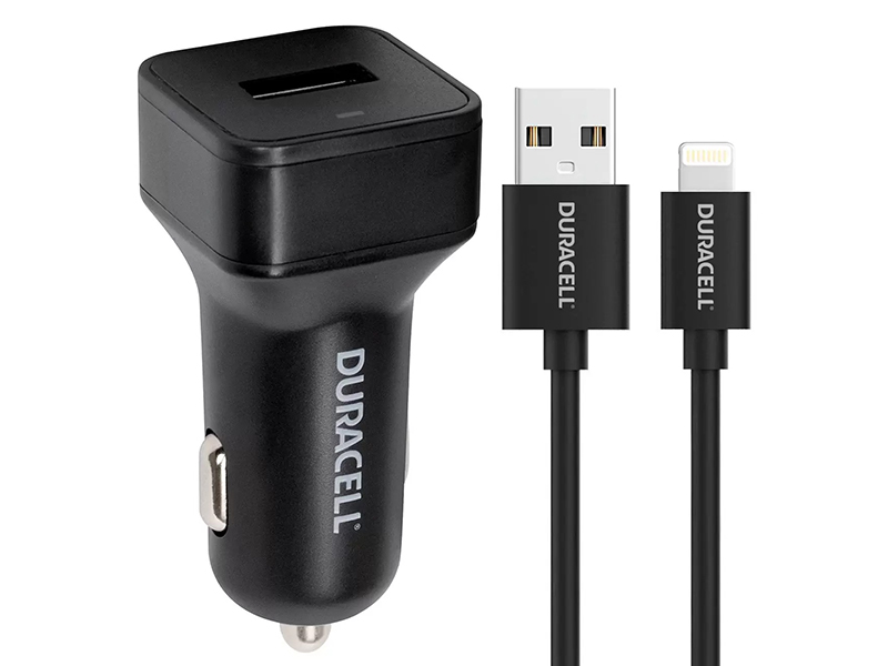 

Зарядное устройство Duracell 1USB 2.4А + кабель Lightning MFI 1m DR5031A-RU, DR5031A-RU