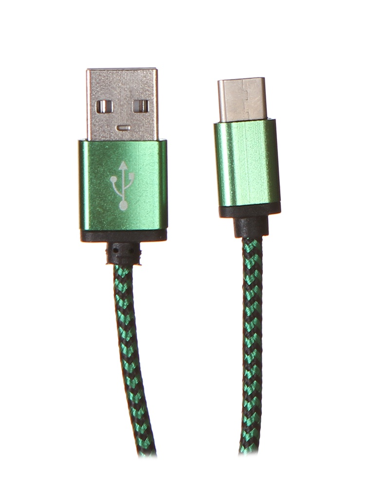

Аксессуар Delux USB 2.0 - Type-C 1m Black-Green, USB-Type C
