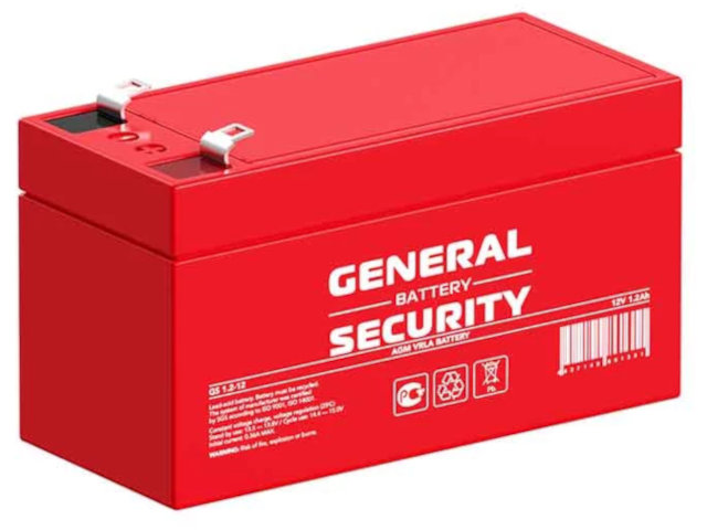  General Security 12V 1.2Ah GS1.2-12