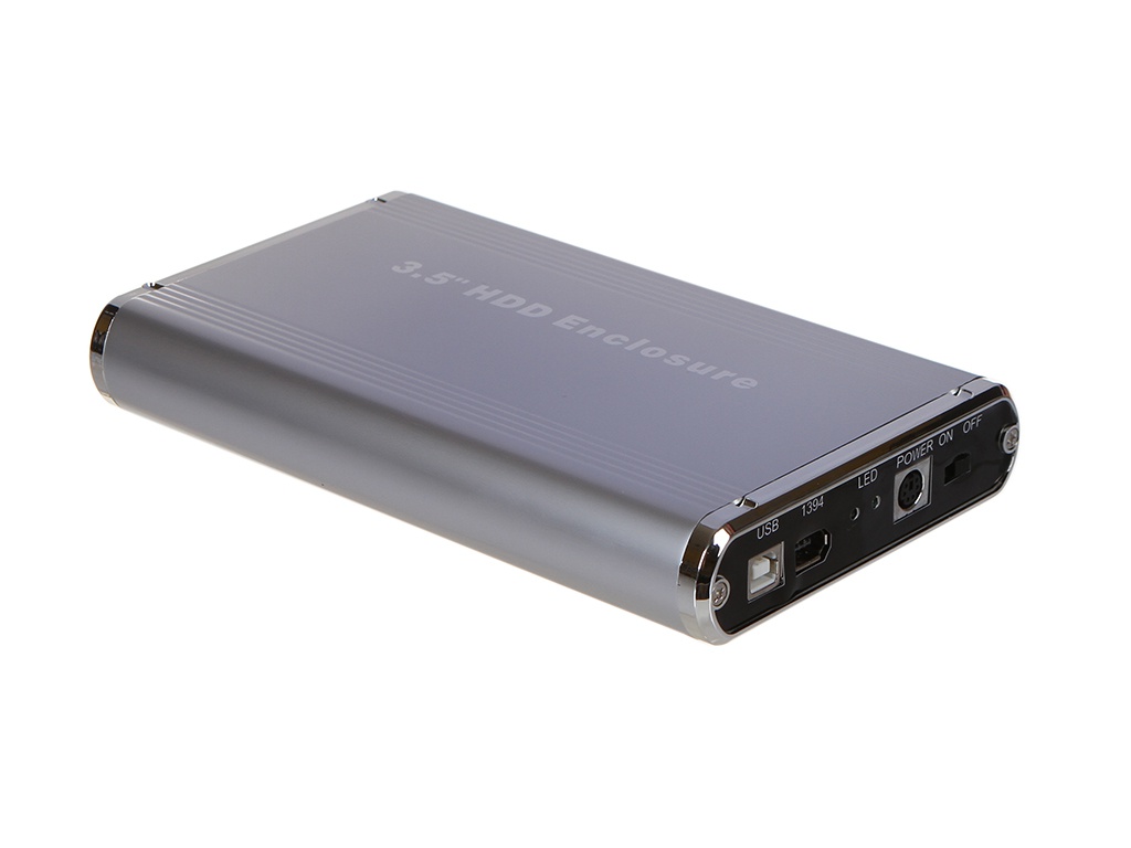 

Корпус Delux USB 2.0/IEEE1394 Ext для IDE HDD 3.5 Silver, USB 2.0/IEEE1394 Ext