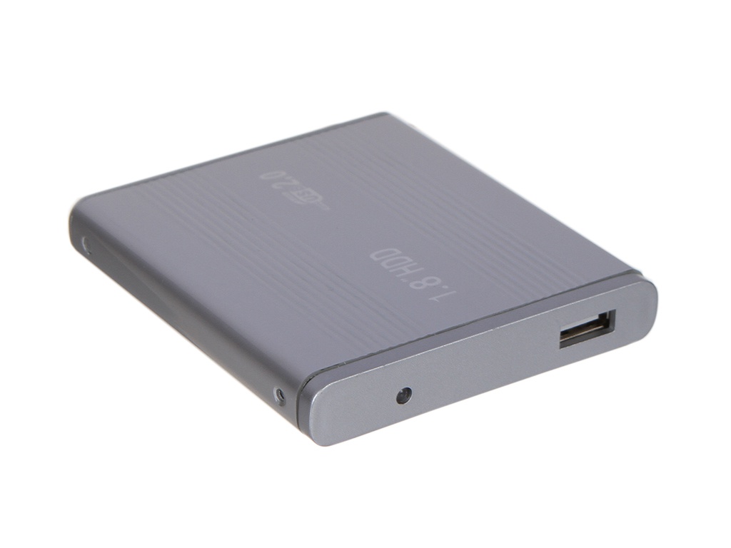 

Корпус Delux для HDD 1.8 USB/IDE Ext USB 2.0 Ret Silver, HDD 1.8 USB/IDE