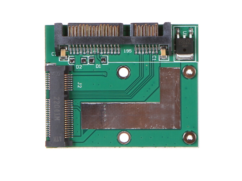 фото Переходник vbparts ssd msata на sata компактный half size 016095